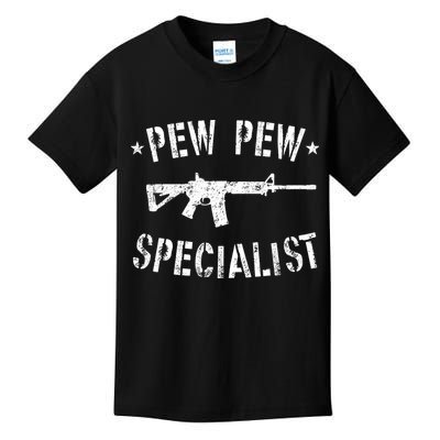 Gun Rifle Pew Pew Specialist Kids T-Shirt