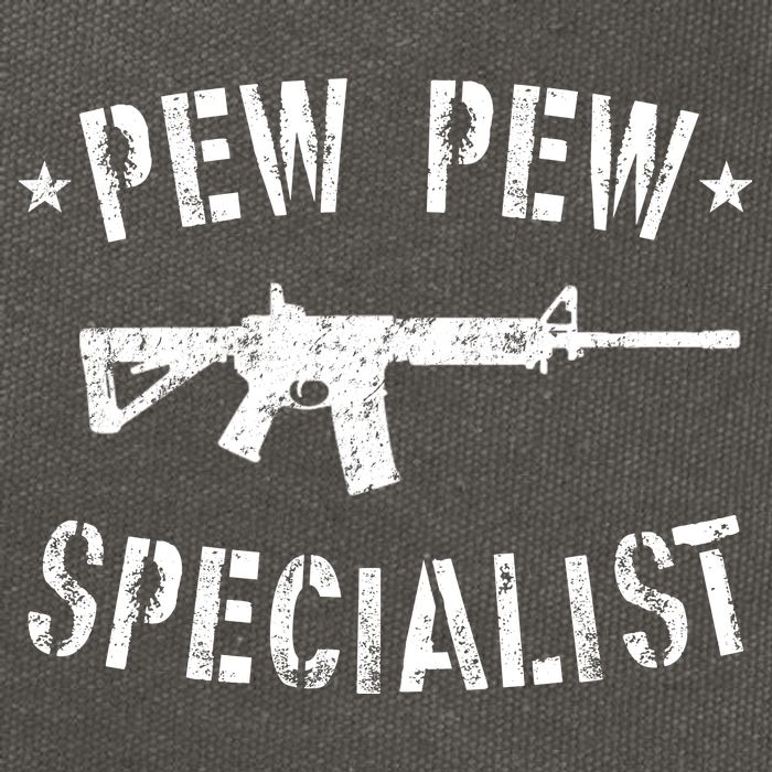 Gun Rifle Pew Pew Specialist Cotton Canvas Backpack