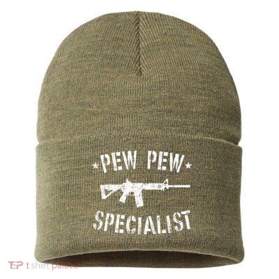 Gun Rifle Pew Pew Specialist Sustainable Knit Beanie