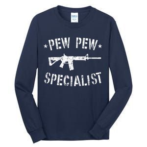 Gun Rifle Pew Pew Specialist Tall Long Sleeve T-Shirt