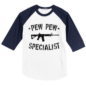 Gun Rifle Pew Pew Specialist Baseball Sleeve Shirt