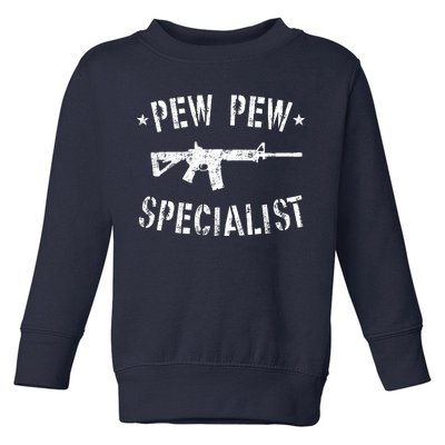 Gun Rifle Pew Pew Specialist Toddler Sweatshirt