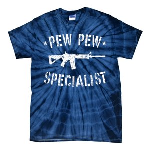 Gun Rifle Pew Pew Specialist Tie-Dye T-Shirt