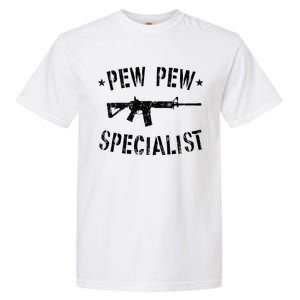 Gun Rifle Pew Pew Specialist Garment-Dyed Heavyweight T-Shirt