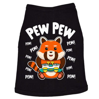 Gamer Red Panda Pew Pew Cute Kawaii Red Panda Video Games Doggie Tank