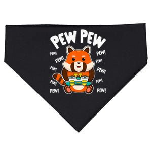 Gamer Red Panda Pew Pew Cute Kawaii Red Panda Video Games USA-Made Doggie Bandana