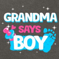 Gender Reveal Party Grandma Says Boy Team Boy Cotton Canvas Backpack