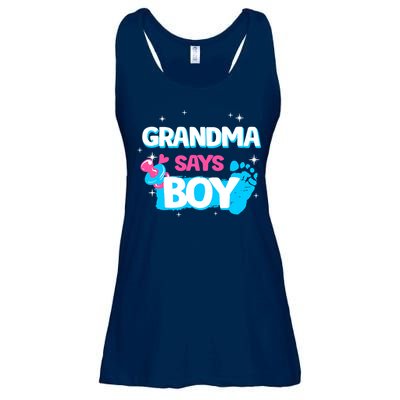 Gender Reveal Party Grandma Says Boy Team Boy Ladies Essential Flowy Tank