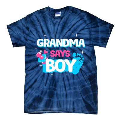 Gender Reveal Party Grandma Says Boy Team Boy Tie-Dye T-Shirt