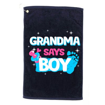 Gender Reveal Party Grandma Says Boy Team Boy Golf Towel