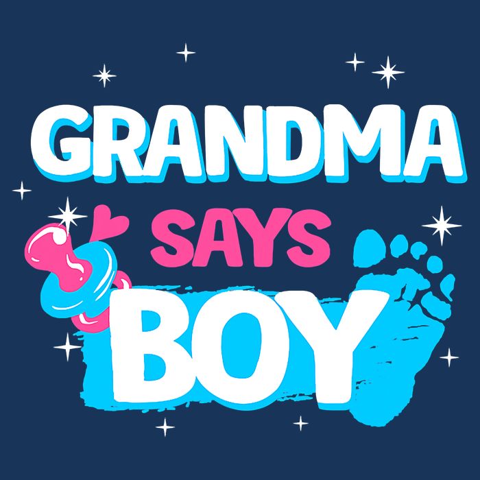Gender Reveal Party Grandma Says Boy Team Boy Women's V-Neck T-Shirt