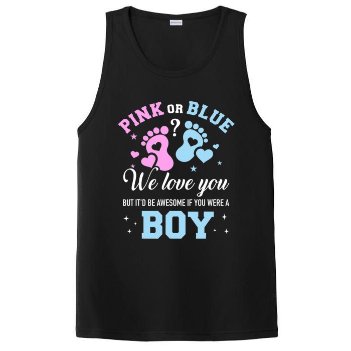 Gender Reveal Pink Or Blue Love You But Awesome If Were Boy PosiCharge Competitor Tank