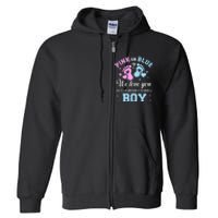 Gender Reveal Pink Or Blue Love You But Awesome If Were Boy Full Zip Hoodie