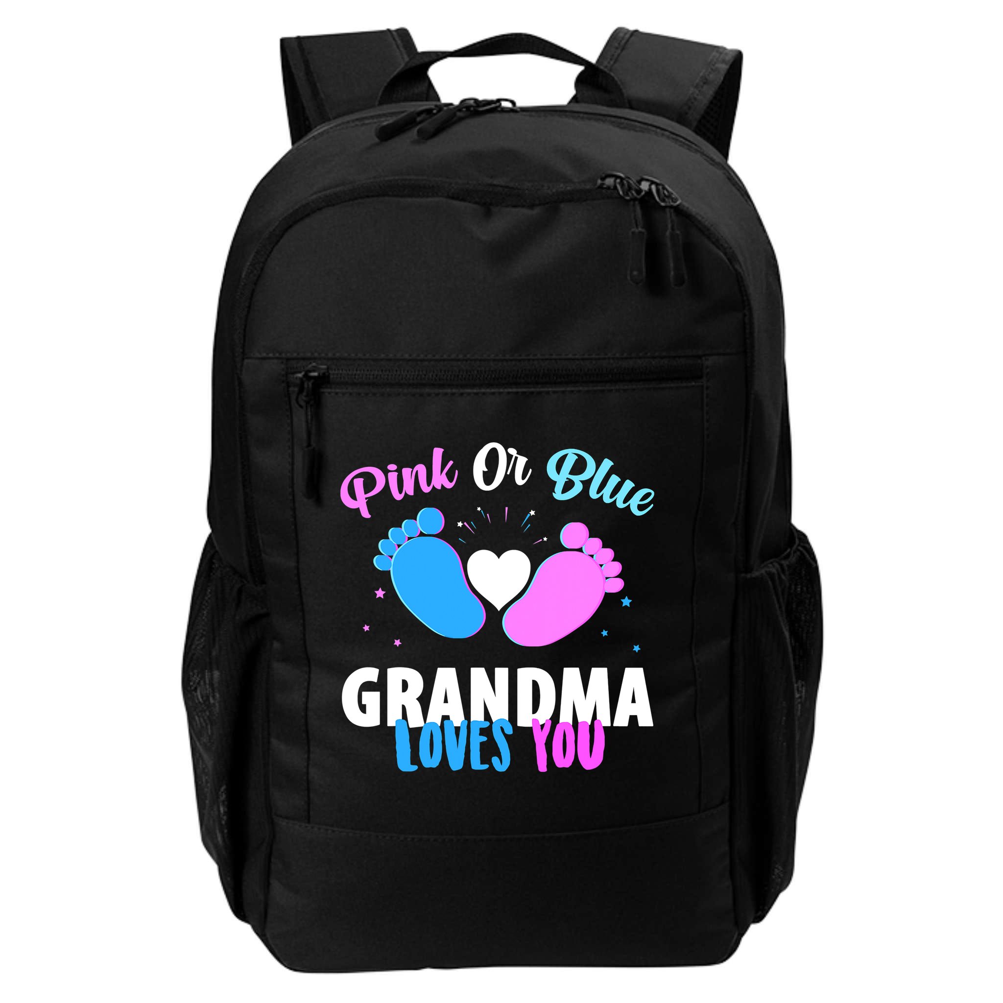 Gender Reveal Party Pink Or Blue Grandma Loves You Backpack