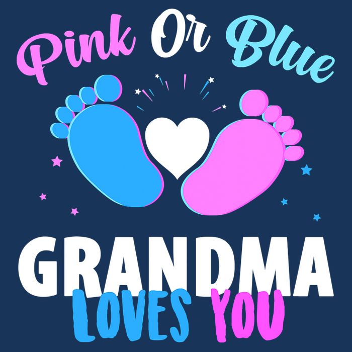 Gender Reveal Party Pink Or Blue Grandma Loves You Bucket Hat