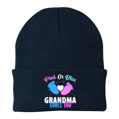 Gender Reveal Party Pink Or Blue Grandma Loves You Beanie