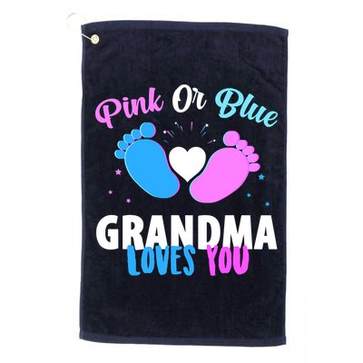 Gender Reveal Party Pink Or Blue Grandma Loves You Golf Towel
