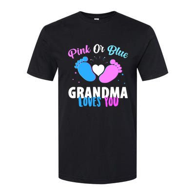 Gender Reveal Party Pink Or Blue Grandma Loves You Softstyle CVC T-Shirt