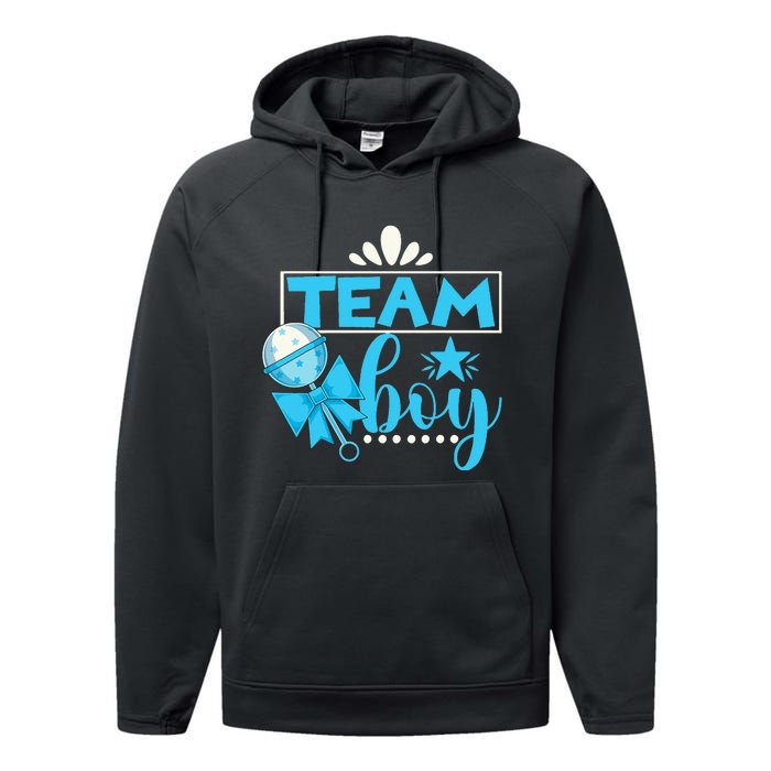 Gender Reveal Party Baby Shower Team Boy Gender Reveal Performance Fleece Hoodie