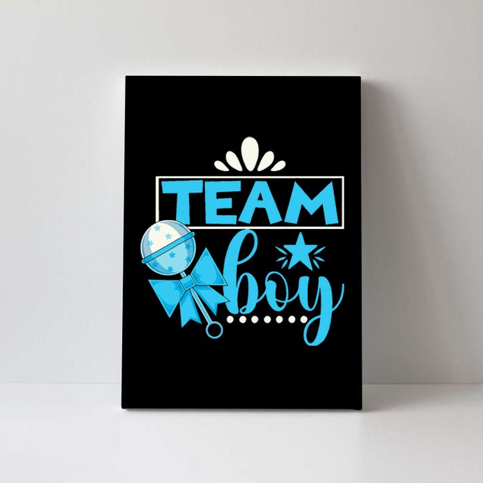 Gender Reveal Party Baby Shower Team Boy Gender Reveal Canvas