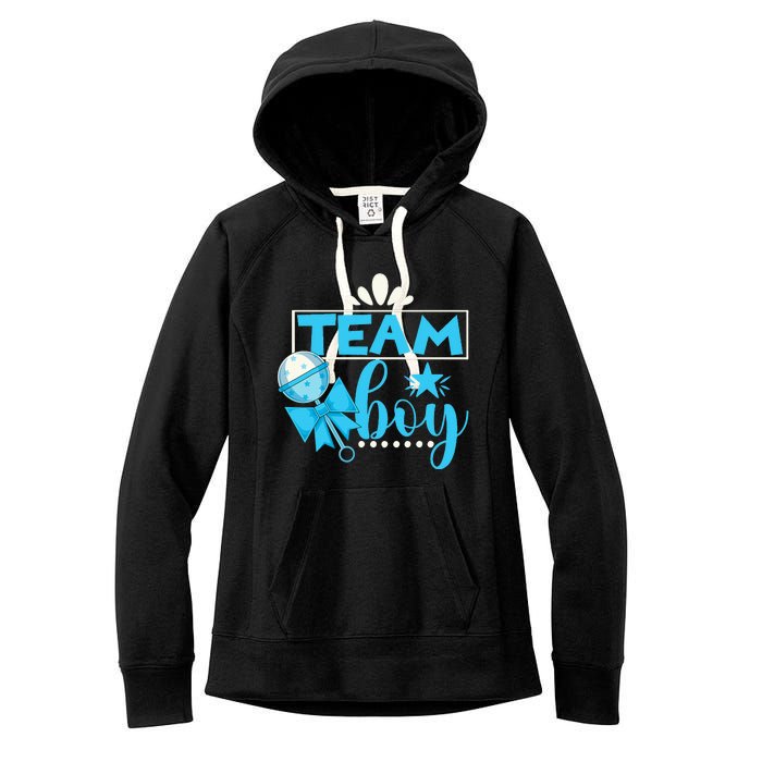 Gender Reveal Party Baby Shower Team Boy Gender Reveal Women's Fleece Hoodie