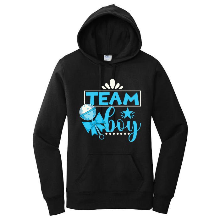 Gender Reveal Party Baby Shower Team Boy Gender Reveal Women's Pullover Hoodie