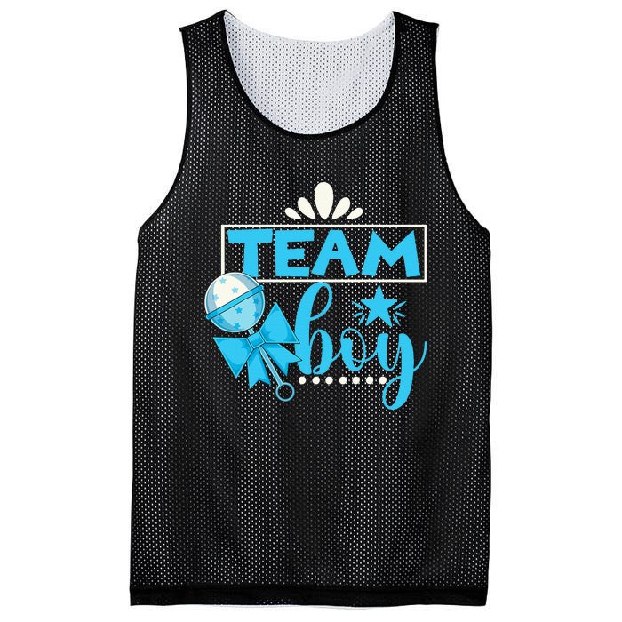 Gender Reveal Party Baby Shower Team Boy Gender Reveal Mesh Reversible Basketball Jersey Tank