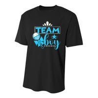 Gender Reveal Party Baby Shower Team Boy Gender Reveal Youth Performance Sprint T-Shirt