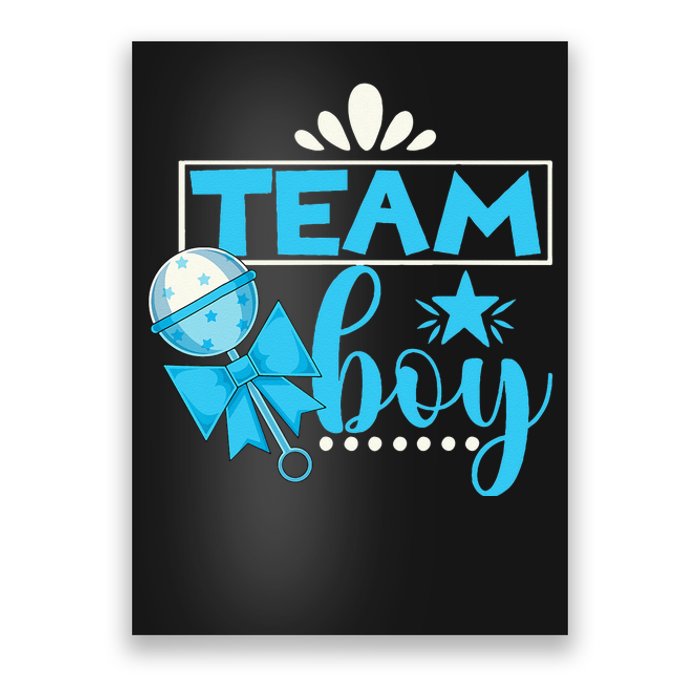 Gender Reveal Party Baby Shower Team Boy Gender Reveal Poster