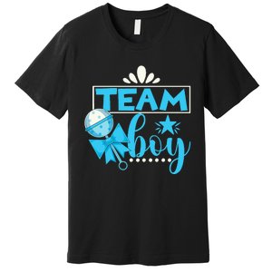 Gender Reveal Party Baby Shower Team Boy Gender Reveal Premium T-Shirt