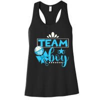 Gender Reveal Party Baby Shower Team Boy Gender Reveal Women's Racerback Tank