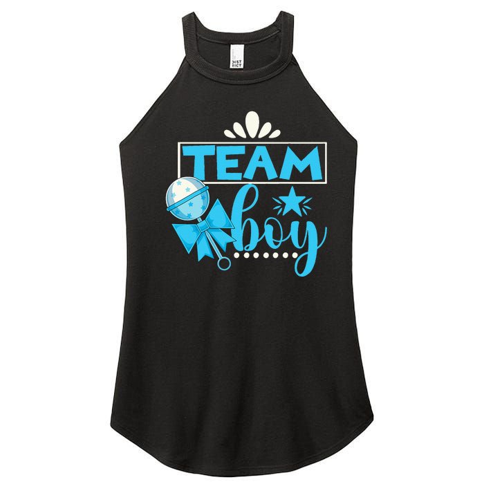 Gender Reveal Party Baby Shower Team Boy Gender Reveal Women's Perfect Tri Rocker Tank