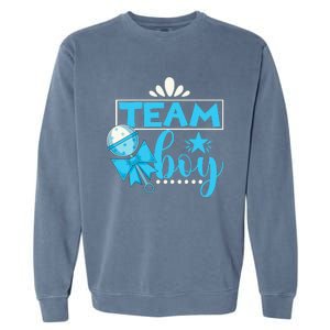 Gender Reveal Party Baby Shower Team Boy Gender Reveal Garment-Dyed Sweatshirt