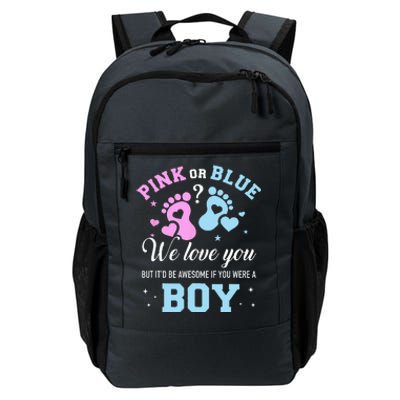 Gender Reveal Pink Or Blue Love You But Awesome If Were Daily Commute Backpack