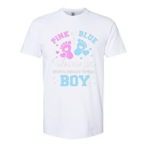 Gender Reveal Pink Or Blue Love You But Awesome If Were Softstyle CVC T-Shirt