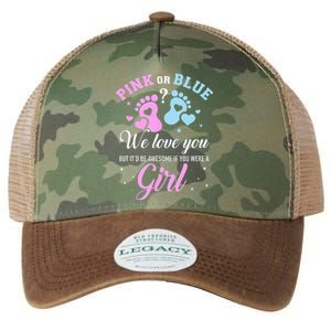 Gender Reveal Pink Or Blue Love You But Awesome If Were Legacy Tie Dye Trucker Hat