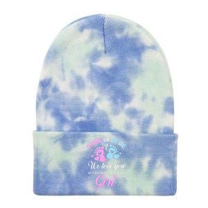 Gender Reveal Pink Or Blue Love You But Awesome If Were Tie Dye 12in Knit Beanie