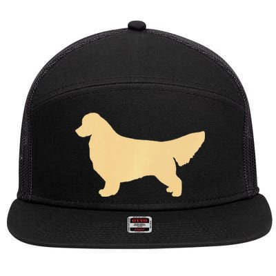 Golden Retriever Premium 7 Panel Mesh Trucker Snapback Hat