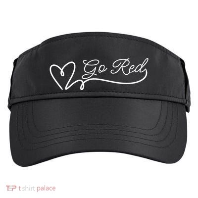 Go Red Pulse Heart Disease Awareness Adult Drive Performance Visor