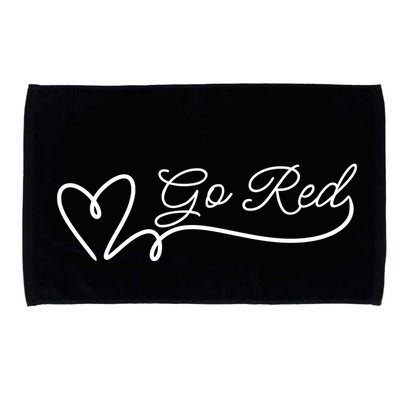 Go Red Pulse Heart Disease Awareness Microfiber Hand Towel
