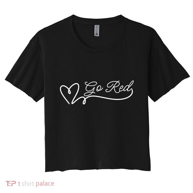 Go Red Pulse Heart Disease Awareness Crop Top