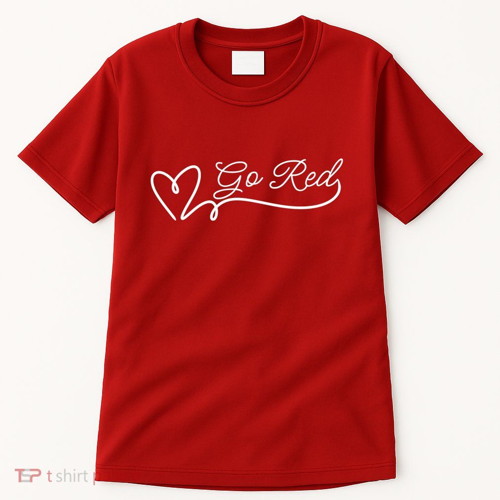 Go Red Pulse Heart Disease Awareness Tall T-Shirt