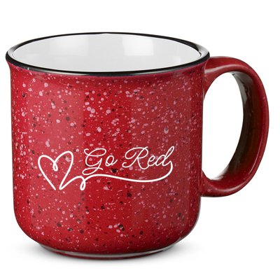 Go Red Pulse Heart Disease Awareness 15oz Campfire Ceramic Mug