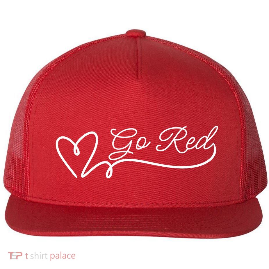 Go Red Pulse Heart Disease Awareness Flatbill Hat