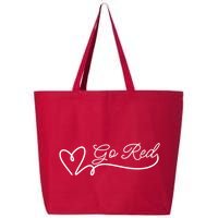 Go Red Pulse Heart Disease Awareness 25L Jumbo Tote