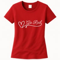 Go Red Pulse Heart Disease Awareness Womens T-Shirt
