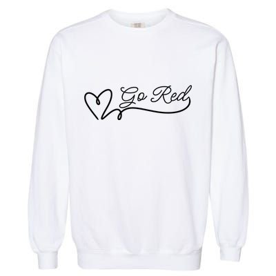 Go Red Pulse Heart Disease Awareness Garment-Dyed Sweatshirt