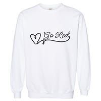 Go Red Pulse Heart Disease Awareness Garment-Dyed Sweatshirt