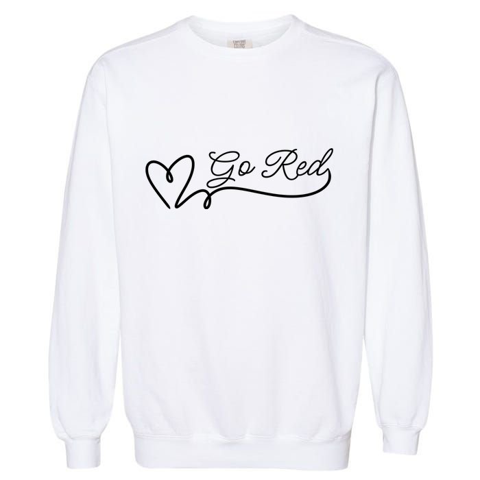 Go Red Pulse Heart Disease Awareness Garment-Dyed Sweatshirt