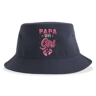 Gender Reveal Papa Says Girl Baby Matching Family Set Sustainable Bucket Hat